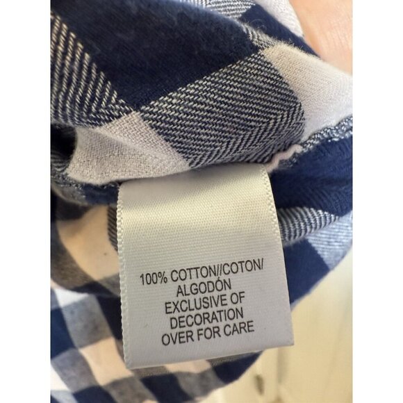 Le Tigre Blue & Pink Buffalo Plaid Cotton Women’s Flannel Size XL - Picture 9 of 10